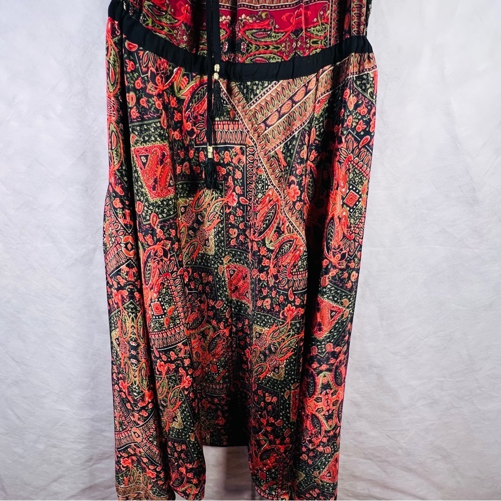 Karma Highway Halter Tie Neck Jumpsuit O/S Viscose Fabric Tassel Tie String - Picture 8 of 9